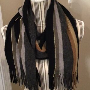 Scala Multi Colored Striped Scarf